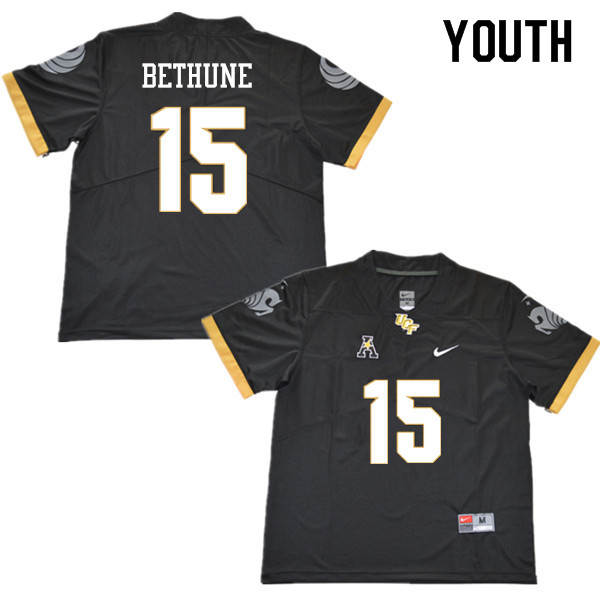 Youth #15 Tatum Bethune UCF Knights College Football Jerseys Sale-Black - Click Image to Close